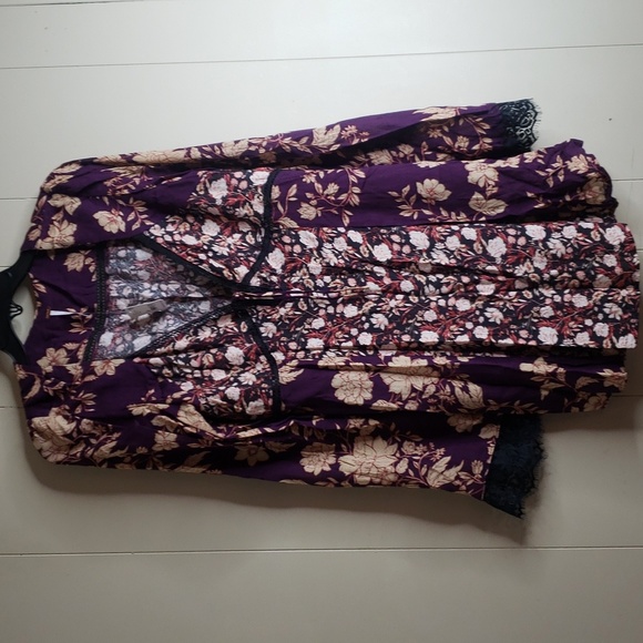 Gifted! Not available! NWT Free People Odette Printed Tunic Top - Expresso Combo - Picture 3 of 10